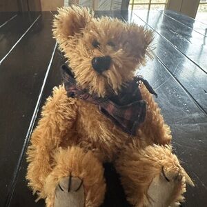 VTG Boyd’s Bear Plush Brown Teddy Bear with Plaid Bandana